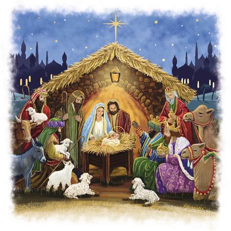 Nativity Christmas Cards (10 pack) .